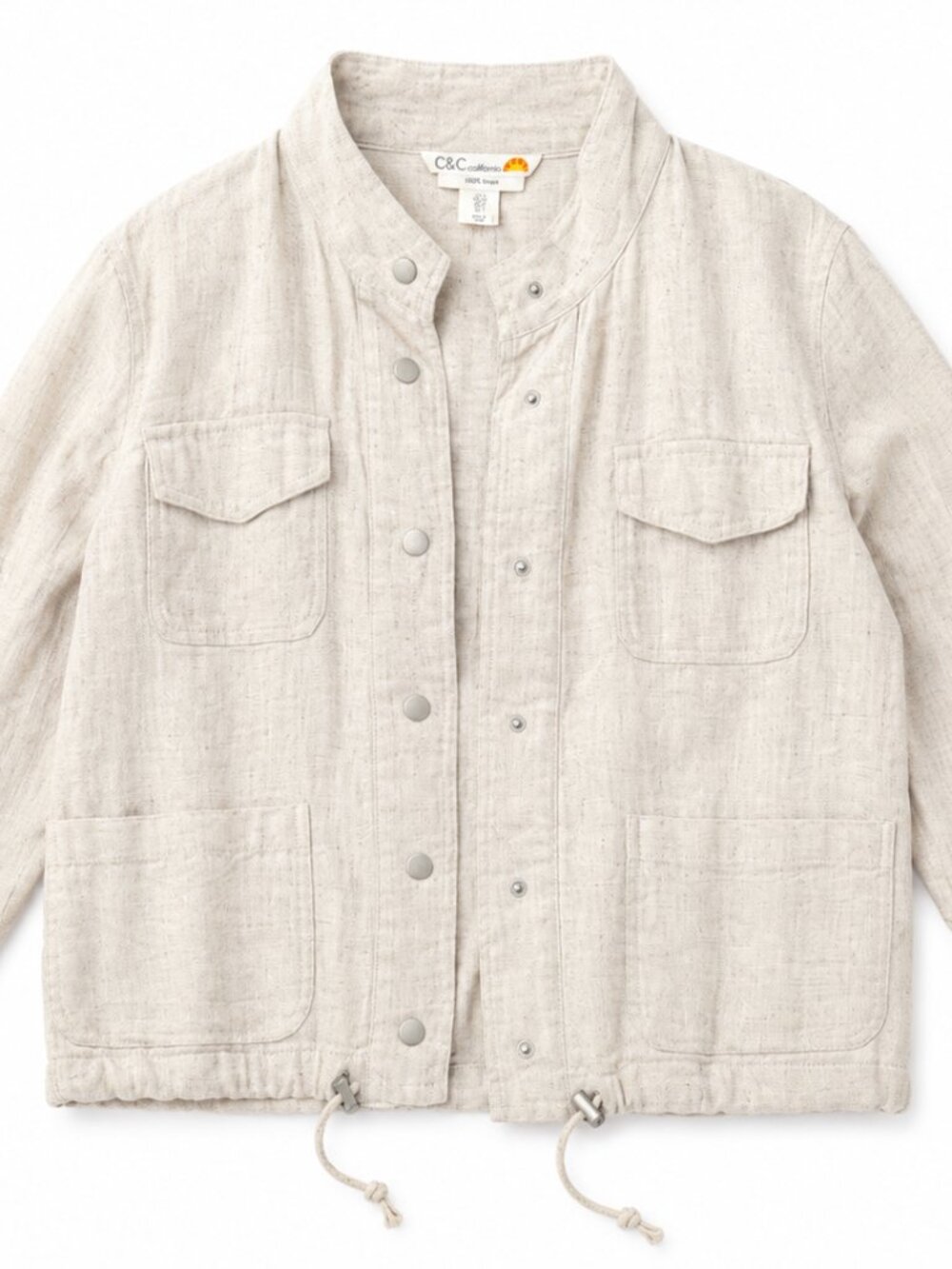 C&C California 100% Linen Utility Jacket – Size Small
